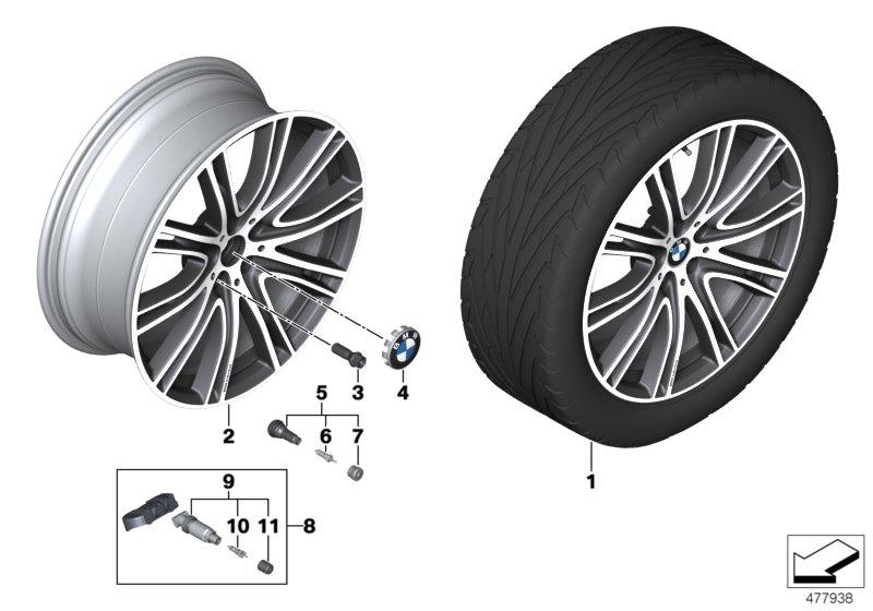 BMW lichtmet. velg V-spaak 759i - 20"