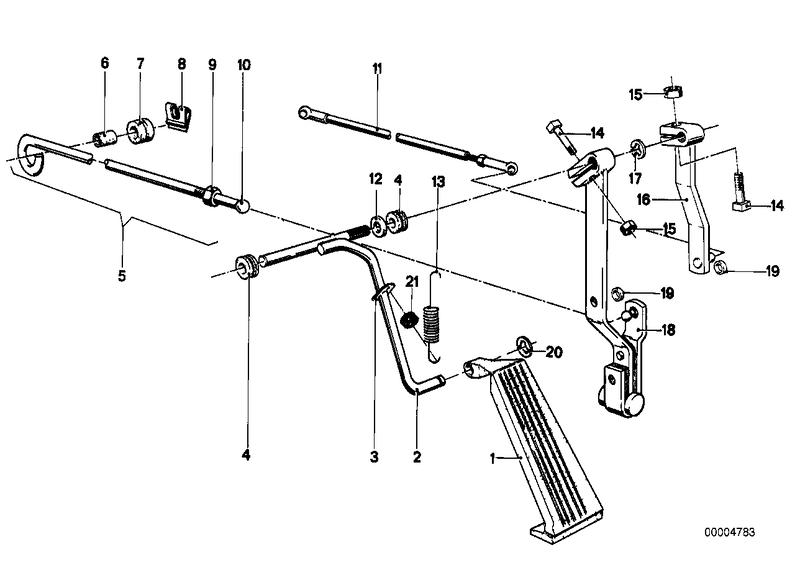 Gasbediening/stangenstelsel