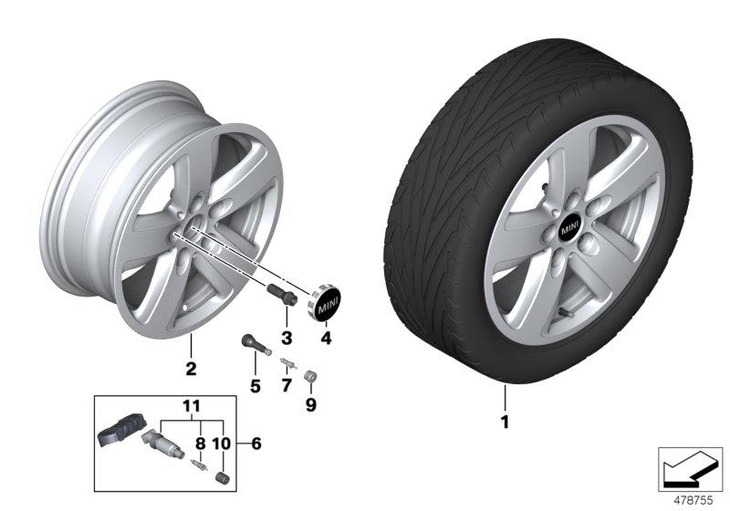 MINI LM-velg Revolite Spoke 517 - 16"