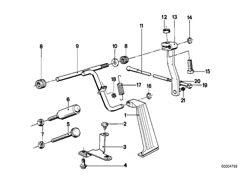 Gasbediening / stangenstelsel