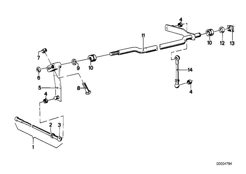 Gasbediening / stangenstelsel