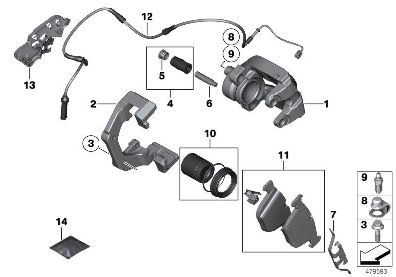 Remvoeringsensor achterrem