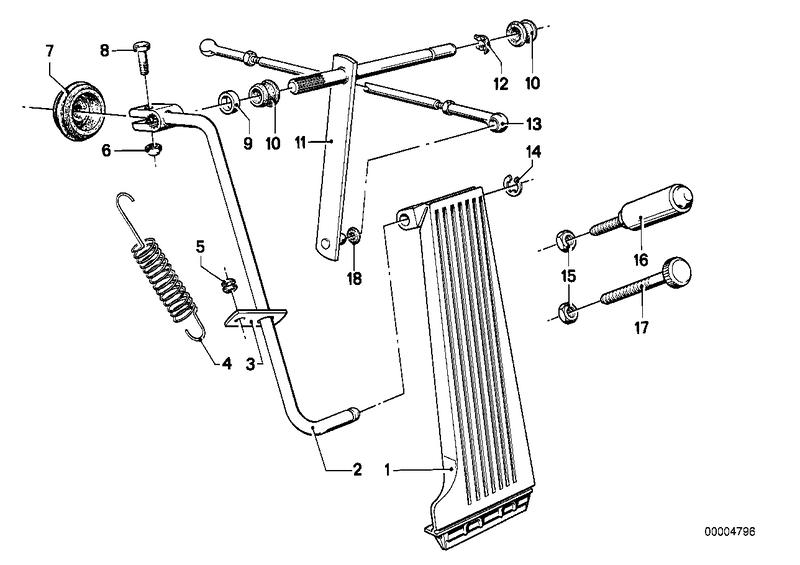 Gasbediening / stangenstelsel