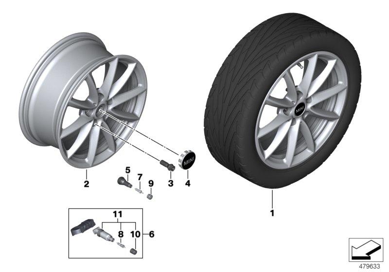 MINI LM wiel Light Spoke 683 - 17"