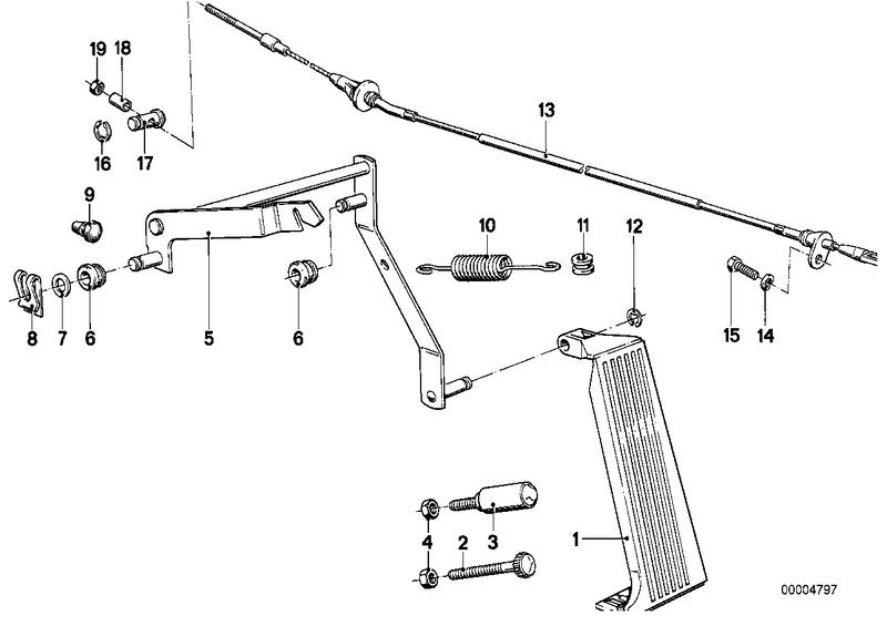 Gasbediening / bowdenkabel