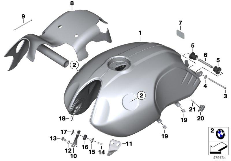 Brandstoftank met vulpijp