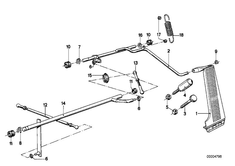 Gasbediening / stangenstelsel