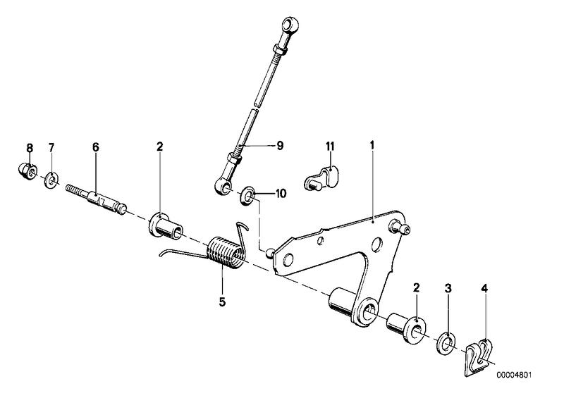 Gasbediening/stangenstelsel