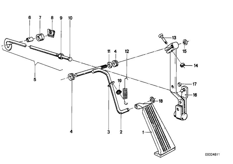 Gasbediening / stangenstelsel