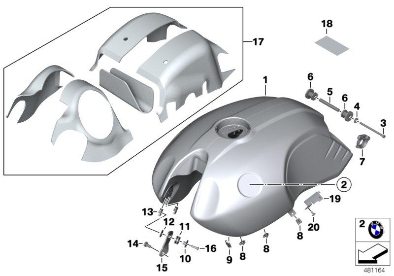 Brandstoftank met vulpijp