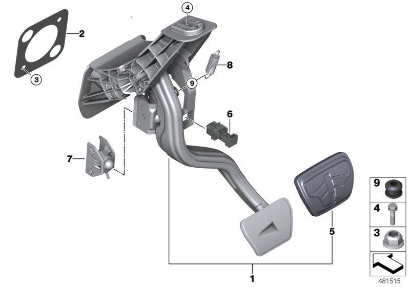 Pedalen automatische versnellingsbak