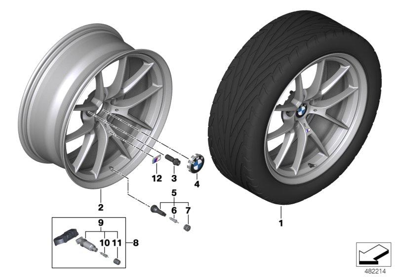 BMW lichtmetaal wiel Y-spaak 763M