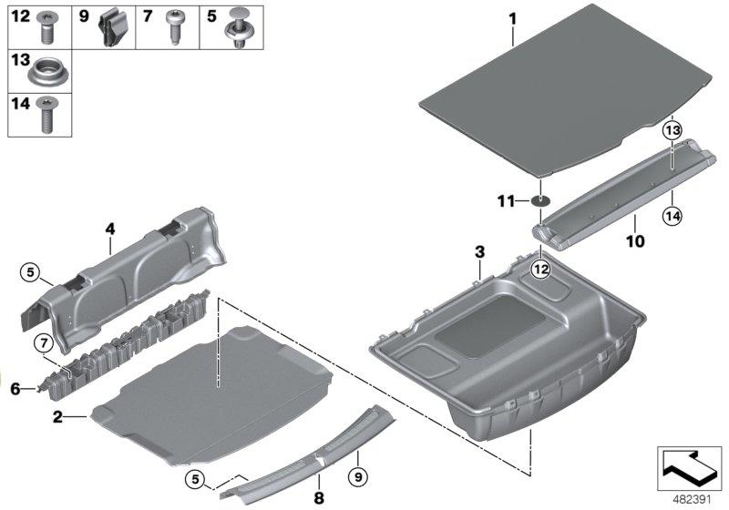 Bekleding bagageruimtebodem