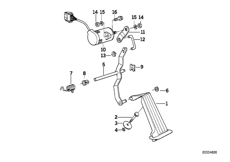 Voetpedal rijden-potentiometer