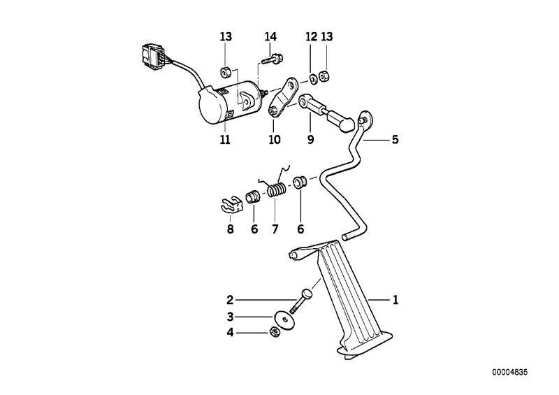 Voetpedal rijden-potentiometer