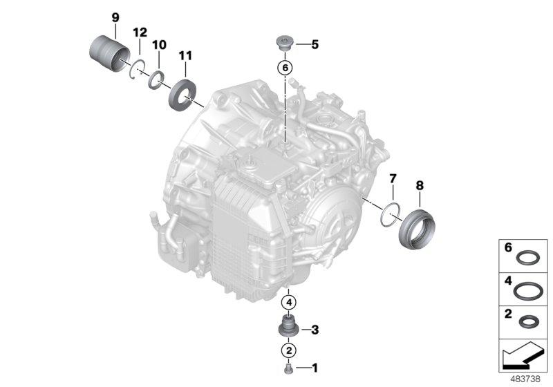 GA8G45AW aanb. delen / afdicht. vierw. aandr. 