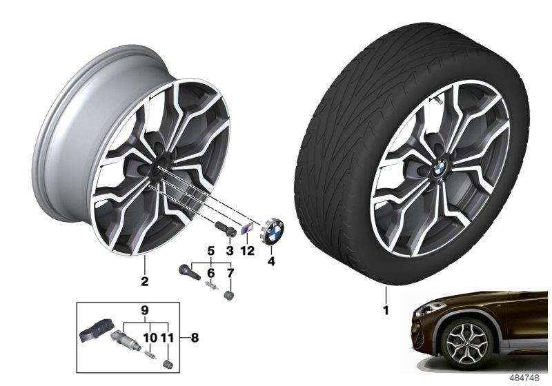 BMW lichtmet. wiel M dub. spaak 722M - 19"