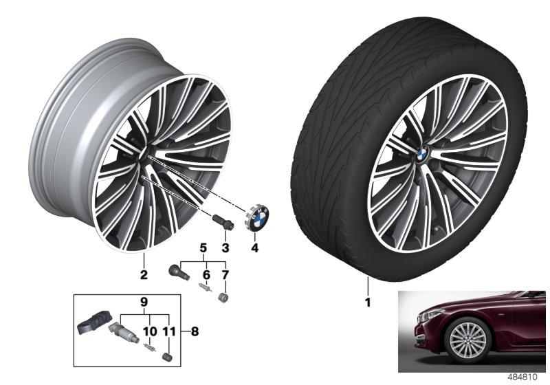 BMW lichtmet. wiel veelspaaks 644 - 19"