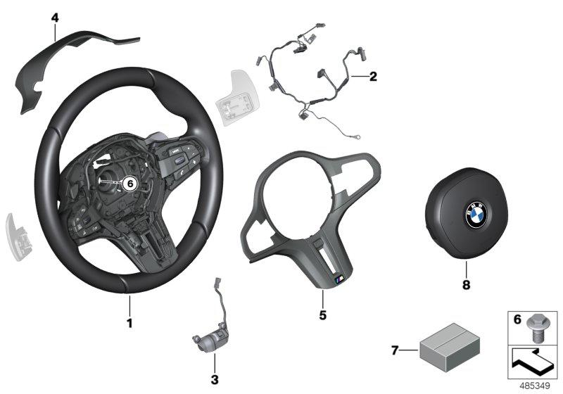 M sportstuurwiel airbag multif.  / paddels