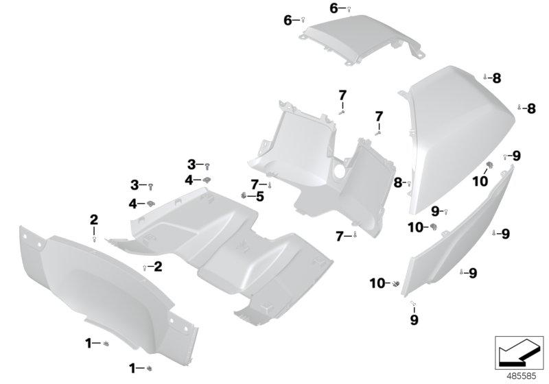 Bevestiging bekleding topcase