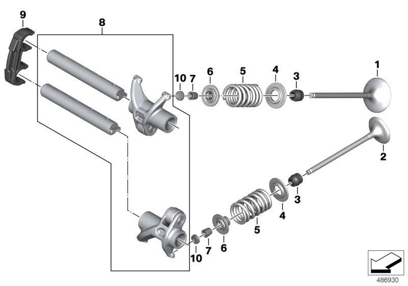 Klepbediening-inlaat klepp / uitlaat klep