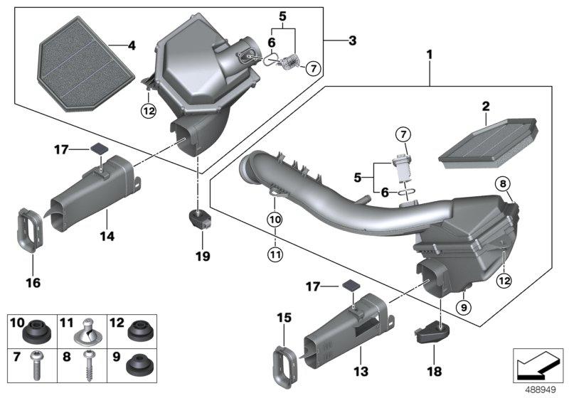 Inlaatluchtdemper / Filterelement / HFM