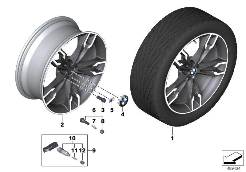 BMW lichtmet.velg dubb.spaak 668M - 20"