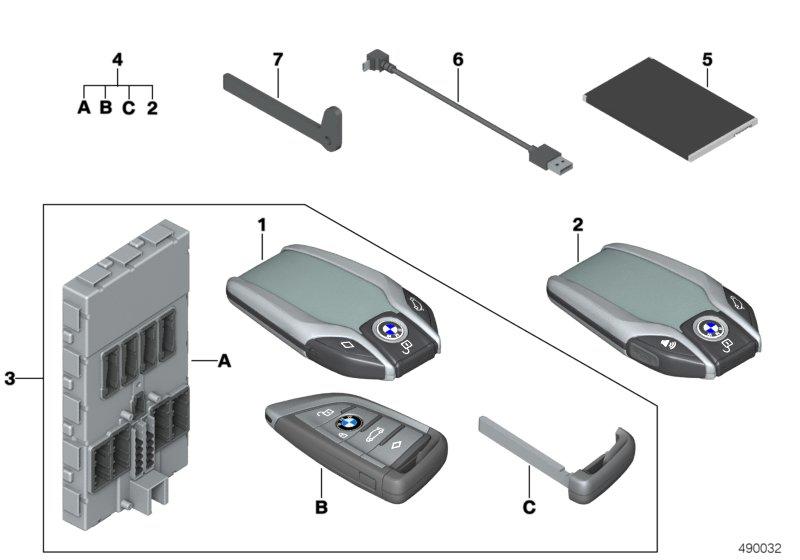 BMW Display Key  /  set afstandsb. met BDC
