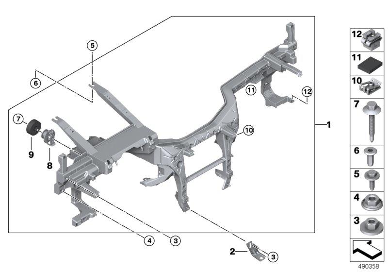 Draagbalk instrument paneel