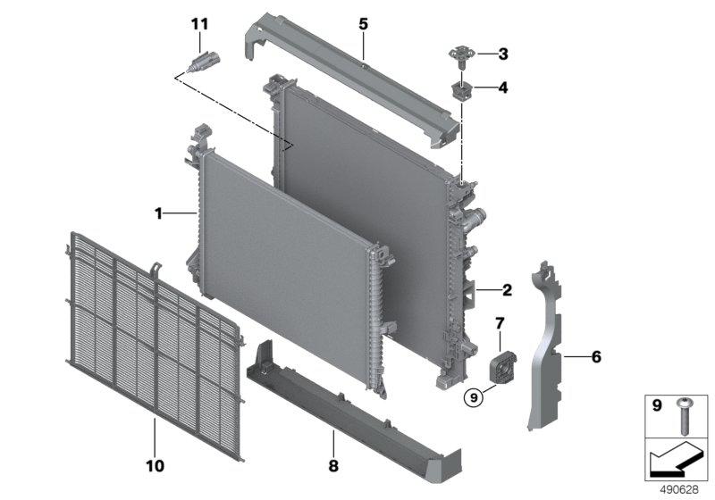 Bevestigingsdelen radiateur