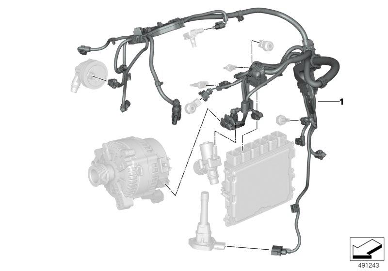 Kabelboom motor, motormodul