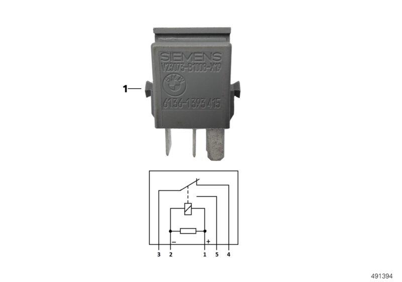 Minirelais omkeerschakelaar grijs