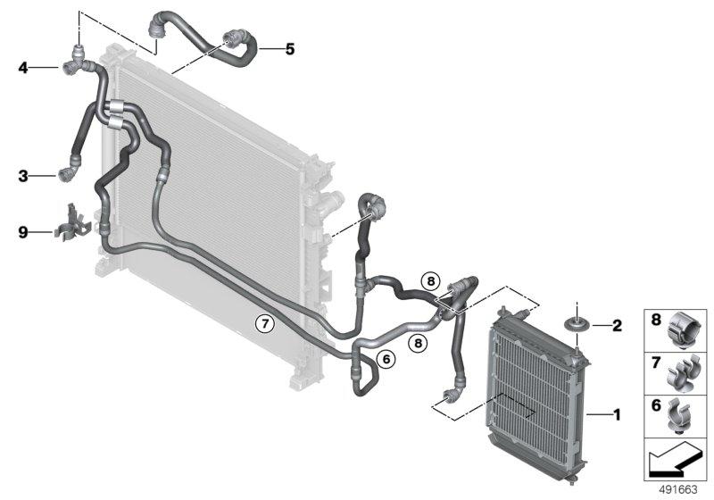 verplaatste radiateur