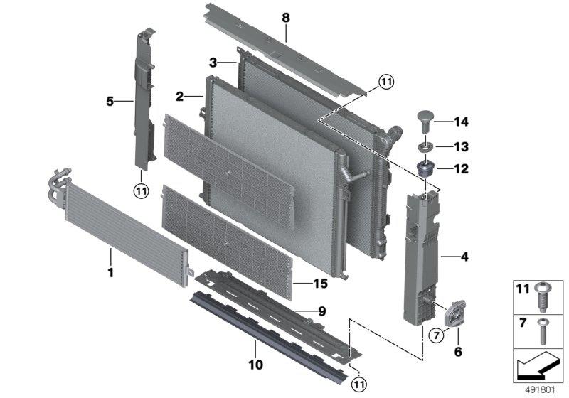 Bevestigingsdelen radiateur