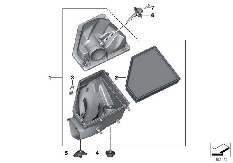 Aanzuiggeluidsdemper / Filterelement