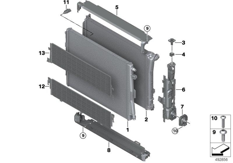 Bevestigingsdelen radiateur