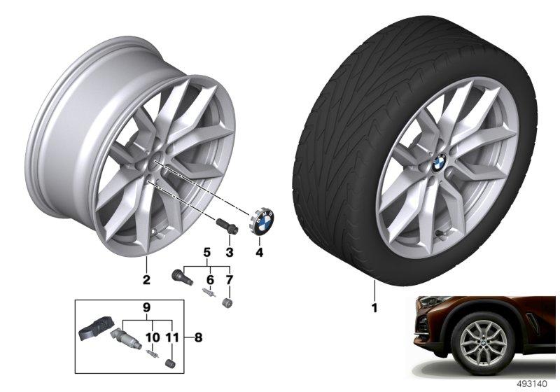 BMW lichtmet. velg V-spaak 734 - 19"