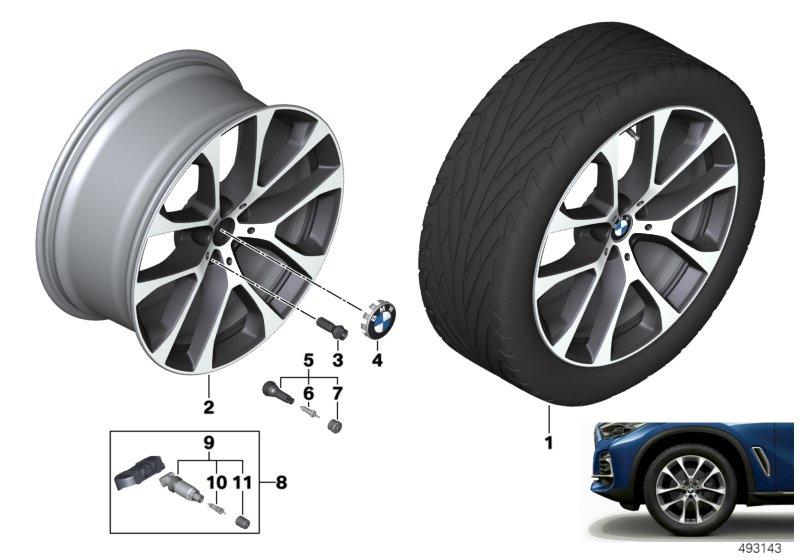 BMW lichtmet. velg V-spaak 738 - 20"