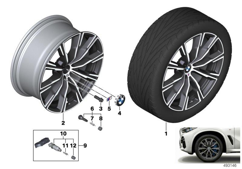 BMW lichtm. velg sterspaak 740M - 20"