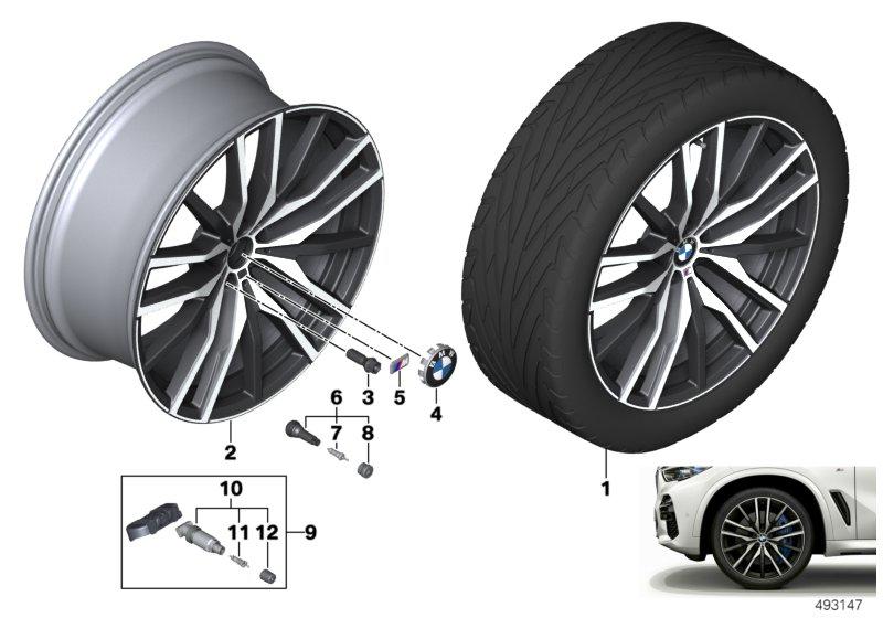 BMW lichtm. velg dubb. spaak 742M - 22"