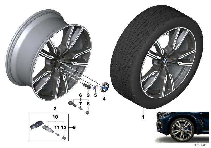 BMW lichtmetalen velg V-spaak 747M - 22"