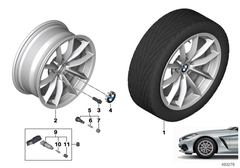 BMW lichtmet. velg V-spaak 768 - 17"