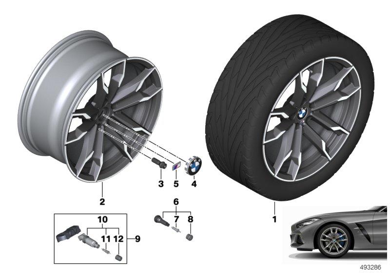 BMW lichtm. velg dubb. spaak 800M - 19"