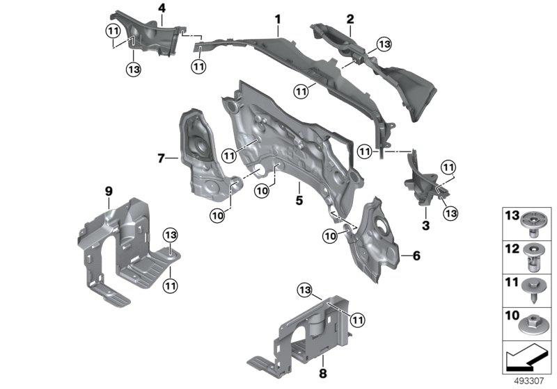 Aanbouwdelen motorruimte