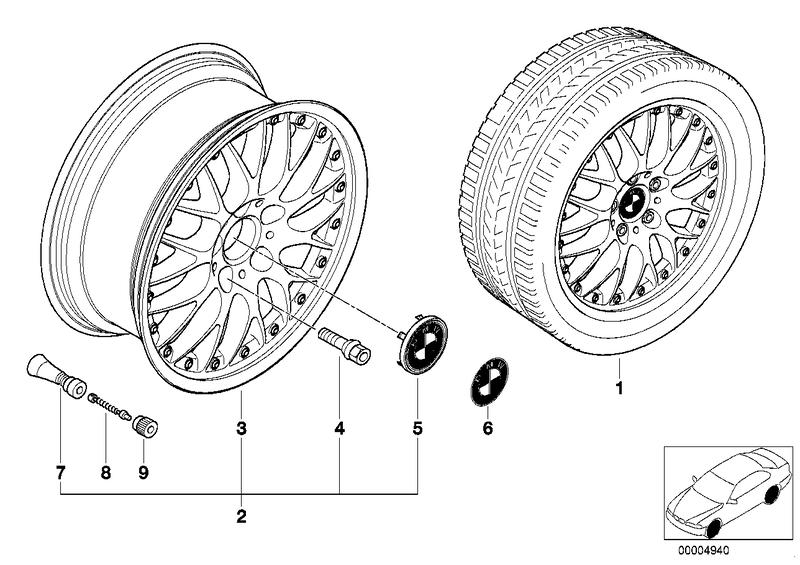 BMW wiel lichtmetaal kruissp. comp.II 42