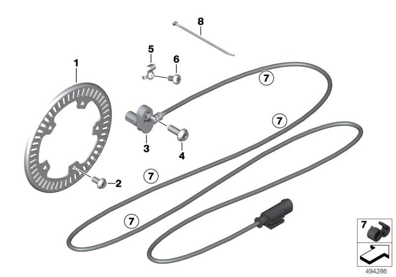 Draaitalsensor achter