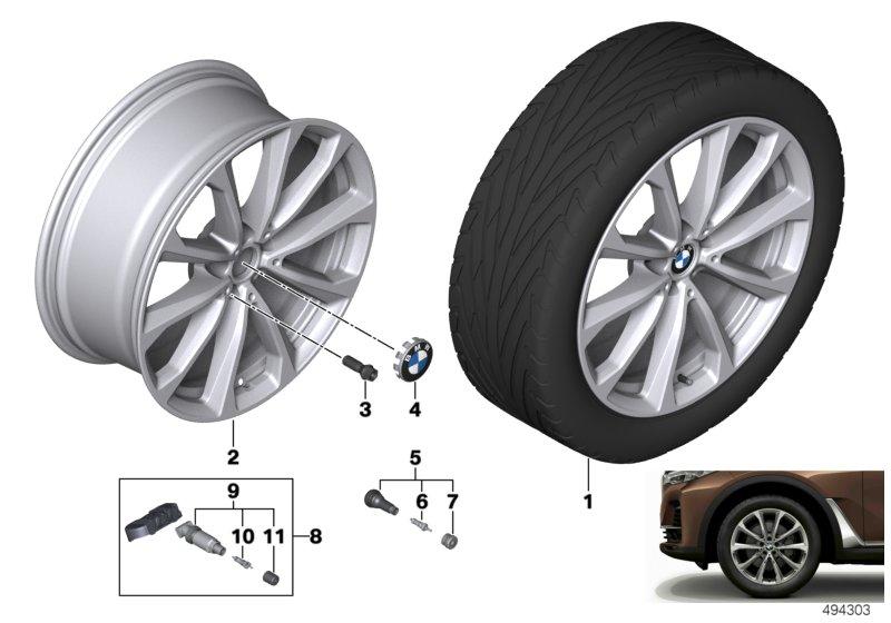 BMW lichtmet. velg V-spaak 750 - 20"