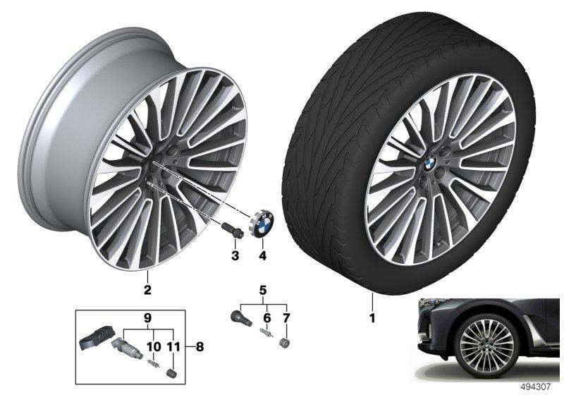 BMW lichtmet. wiel Y-spaak 757 - 22"