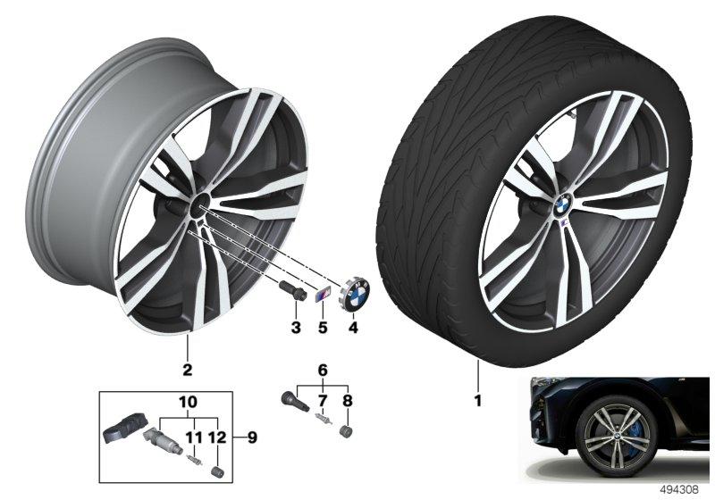 BMW lichtm. velg dubb. spaak 754M - 21"