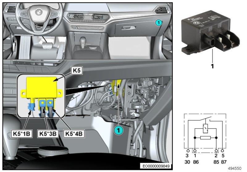 Relais elektr.  ventilator motor 850W K5